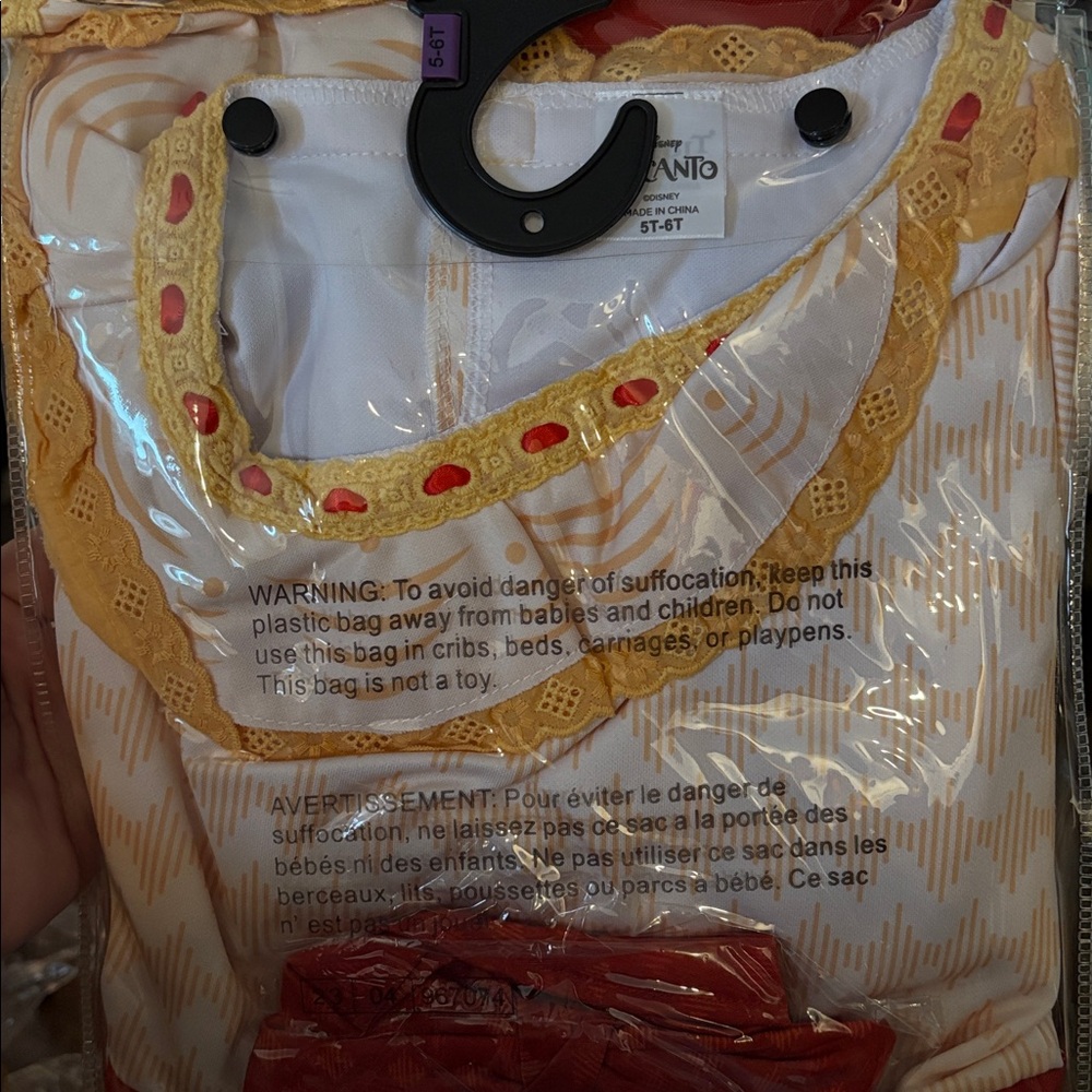 Disney Encanto Dolores Costume with Red and White - Picture 4 of 5